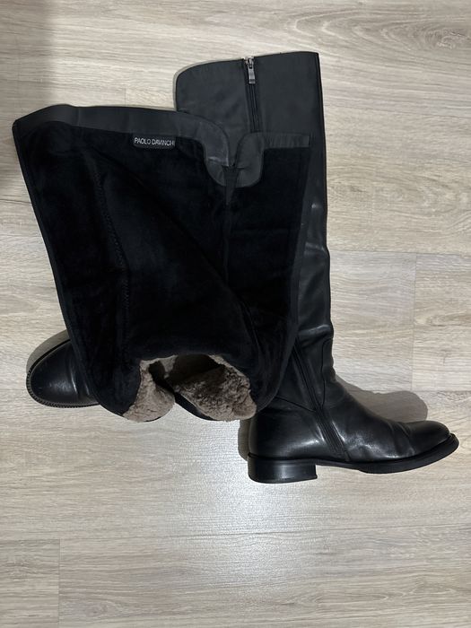 Продам кожанные сапоги