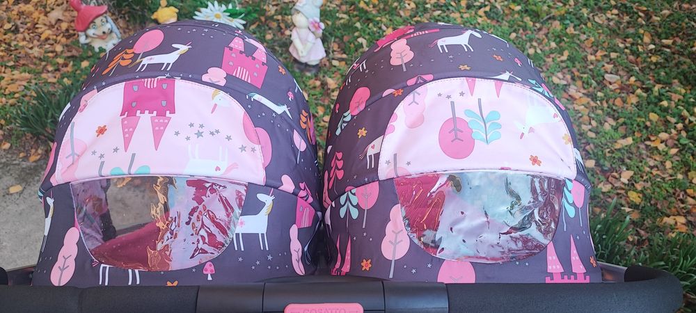 Количка за близнаци или породени деца Cosatto - Woosh Double, Unicorn