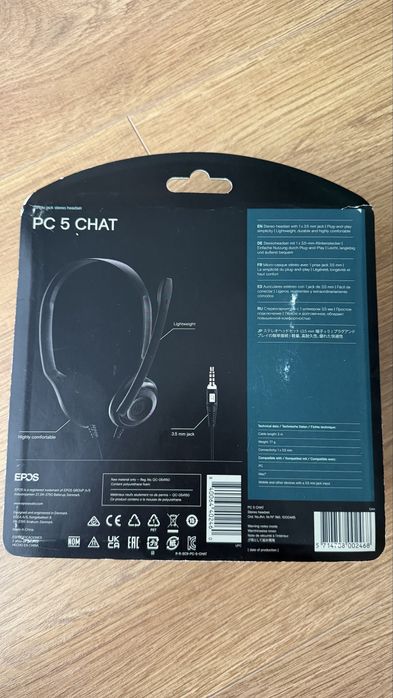 Căști cu microfon EPOS PC 5 CHAT – noi, sigilate