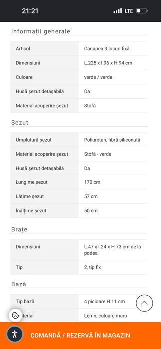 Canapea 3 locuri