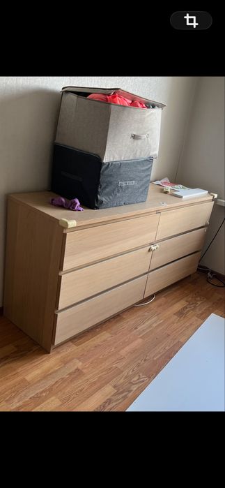 Комод IKEA бежевый 6 ящиков