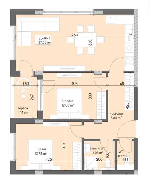 Продава се Тристаен апартамент в Пловдив, Кършияка - 103 кв.м за 1190 €/кв.м - Снимка #1