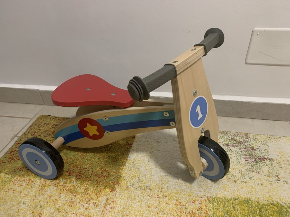 Tricicleta 3 roti din lemn