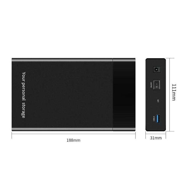 Rack extern Hard Disk carcasa HDD de 3.5 inch SATA 3 la USB 3.0