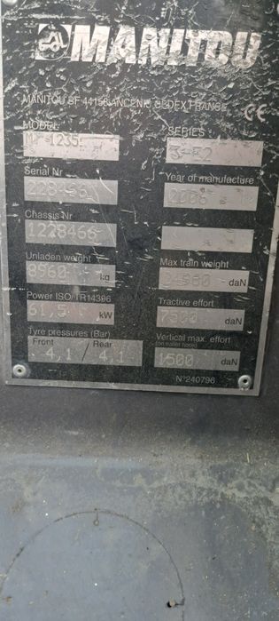 Incarcator telescopic manitou 1235 2006 12 m variante schimb