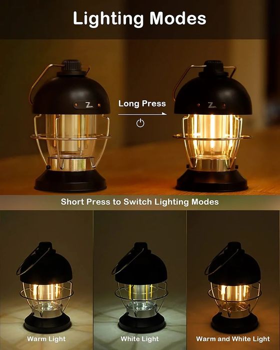 Felinar retro/lampa reincarcabila 5000 mAh pentru drumetii/camping
