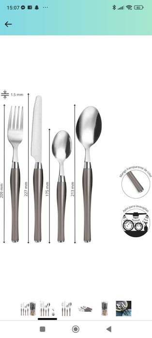 Комплект прибори за хранене Pradel Essentiel PURITY 24 части