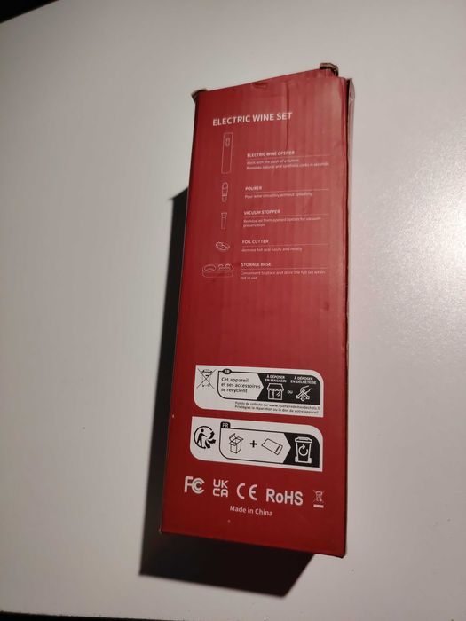 Set Electric pentru Vin 5 Piese – Tirbușon Electric – Nou, Nefolosit
