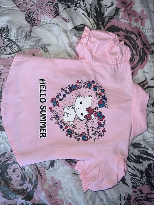 Детски ризка и къси панталонки комплект Hello Kitty