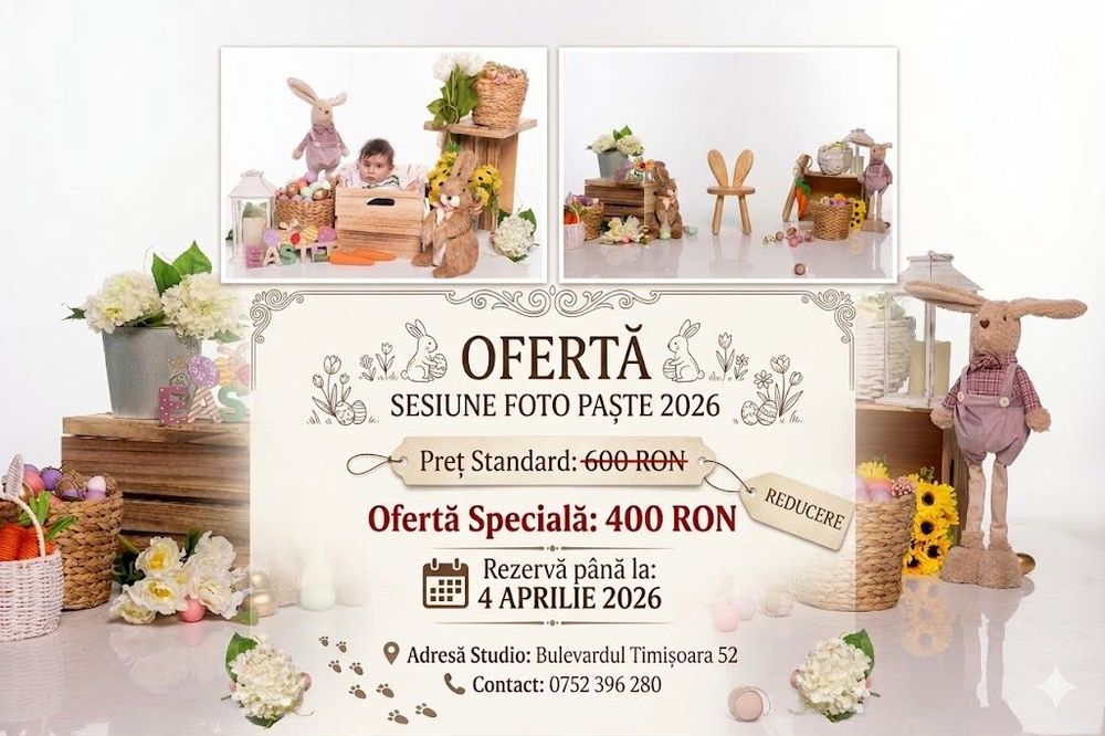Studio foto Paște 2026 ședința foto Paște familie copil sector 6