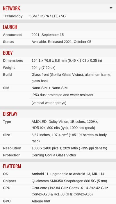 Xiaomi 11T Pro 5G  12/256 gb