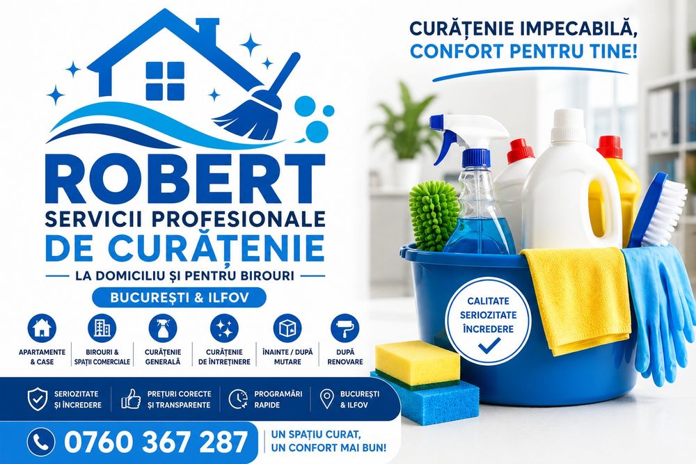 Curățenie la Domiciliu și Birouri | București & Ilfov | Robert