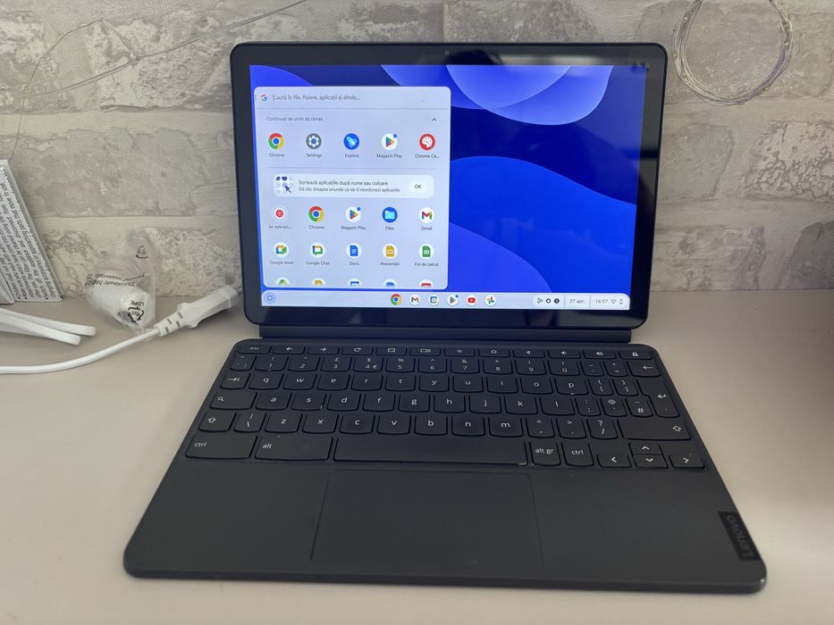 Laptop 2 in 1 Lenovo Chrome, 10.1", Full hd 128GB eMMC, 4GB , Chrome