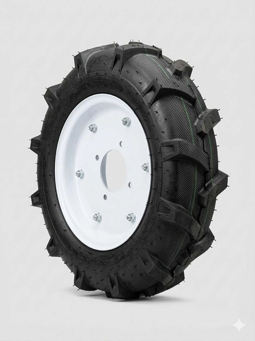 Set 2 roti motocultor 400-10 cu valva, Sarcina maxima 168KG, 4 PR, Alb