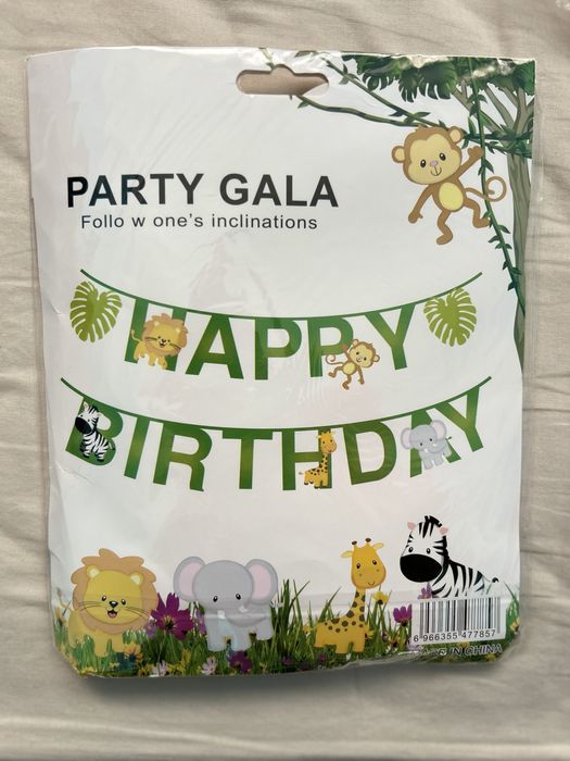 Set aniversar zoo (fata de masa,banner)