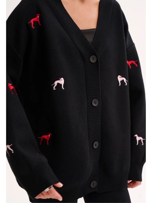 Кардиган черный с принтом