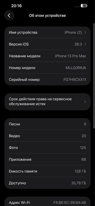 Iphone 13 Pro Max 128 gb 88% акб
