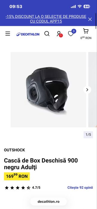 Casca box decathlon outshock