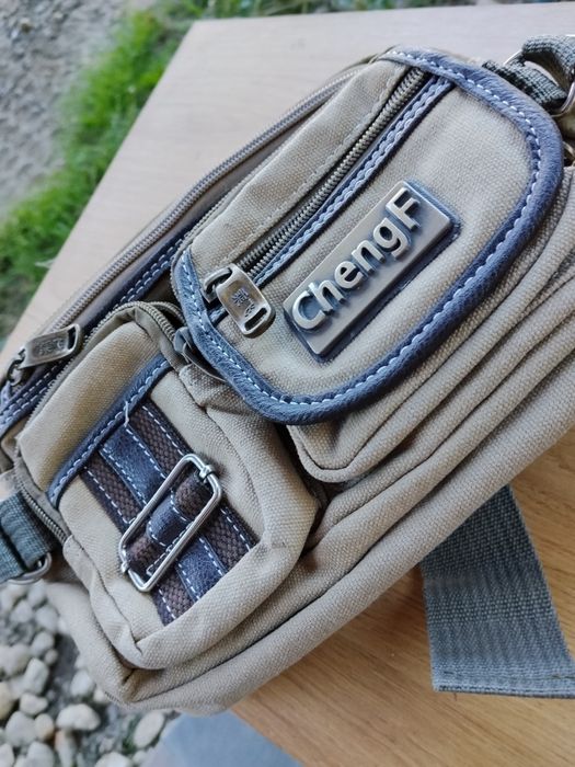 Borsetă Umăr Canvas ChengF,Stil Militar/Casual,Stare Impecabilă