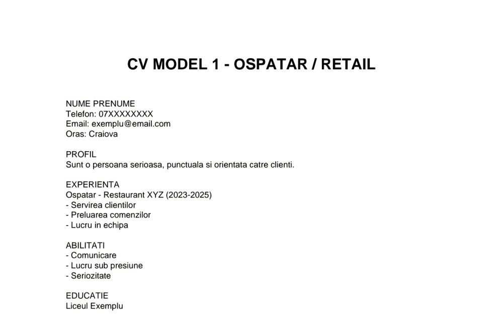 Fac CV profesional rapid.