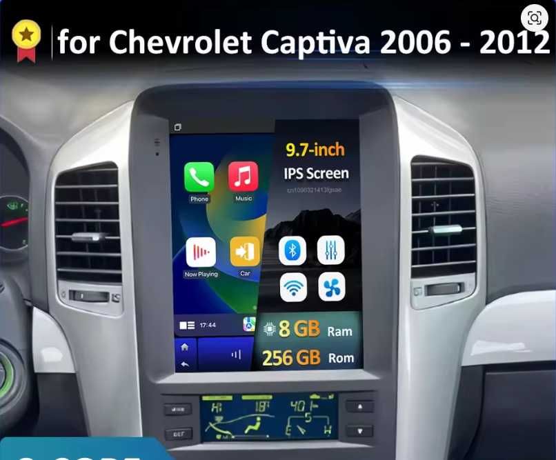 9.7" ecran Tesla navi GPS ptr Chevrolet Captiva mp3 usb  navigatie