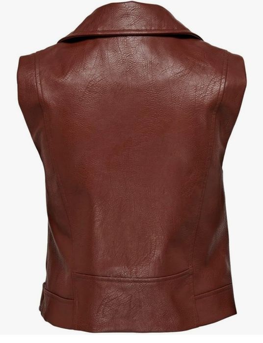 Дамски кожен елек Only