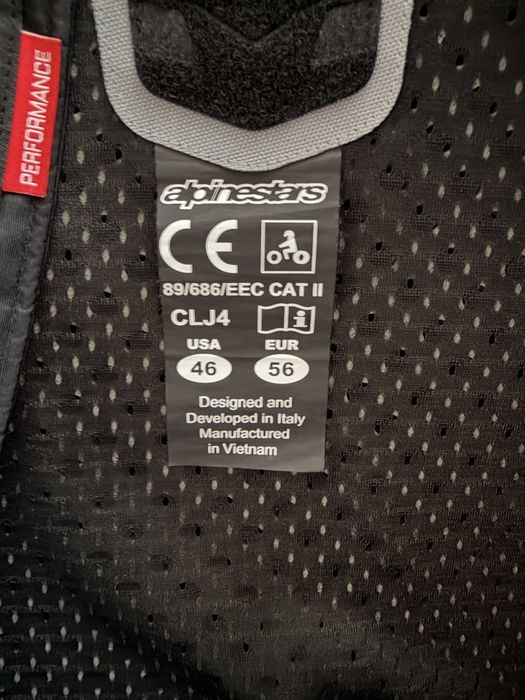 Кожено мото яке Alpinestars Missile tech-air  56