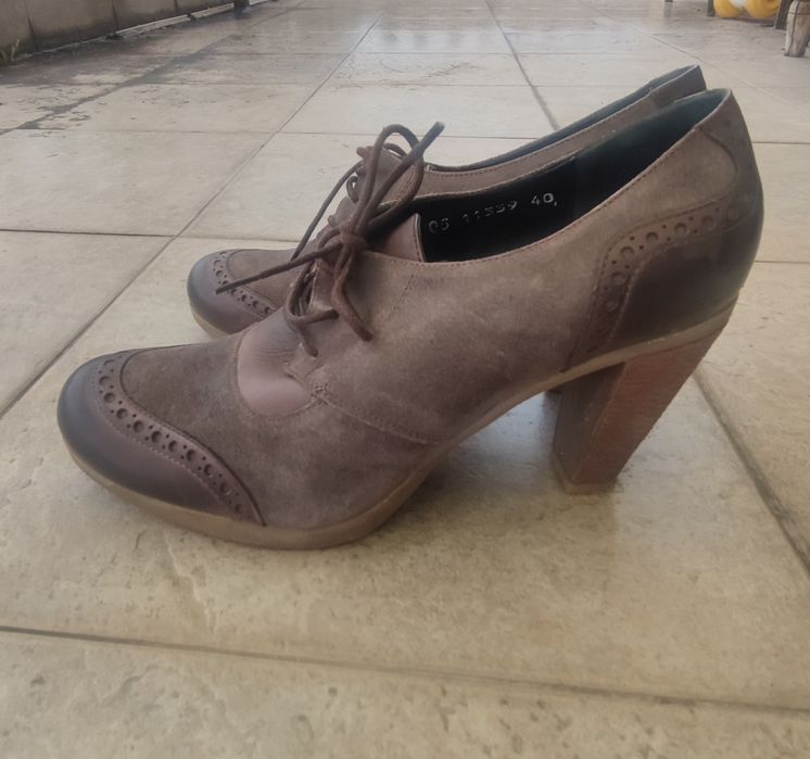 Обувки от естествена кожа/ велур