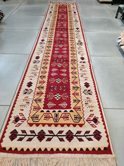 Covor Kilim, model tradițional 80cm / 300cm