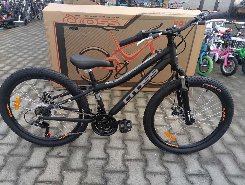 CROSS Алуминиев велосипед 24" SPEEDSTER boy 2db черен/сив