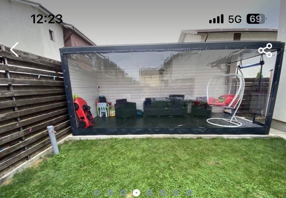 Inchideri terase/foisoare cu folie Cristal PVC Taiwan 0.8mm