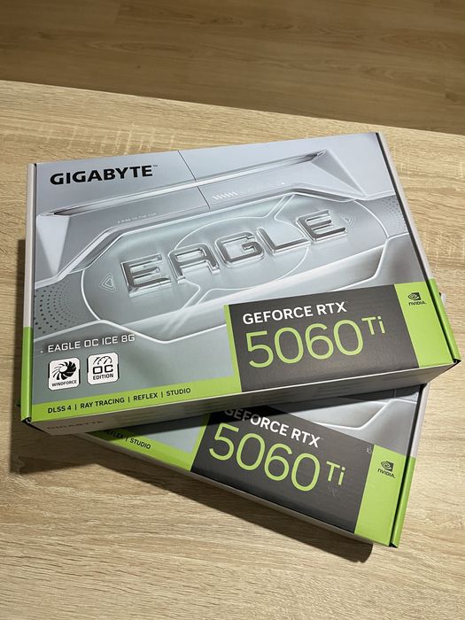 Gigabyte Nvidia GeForce 5060Ti 8GB GDDR7 Eagle OC Ice - чисто нови