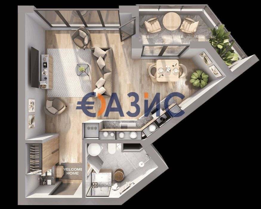 Продава се Едностаен апартамент в к.к. Слънчев бряг - 53 кв.м за 713 €/кв.м - Снимка #6