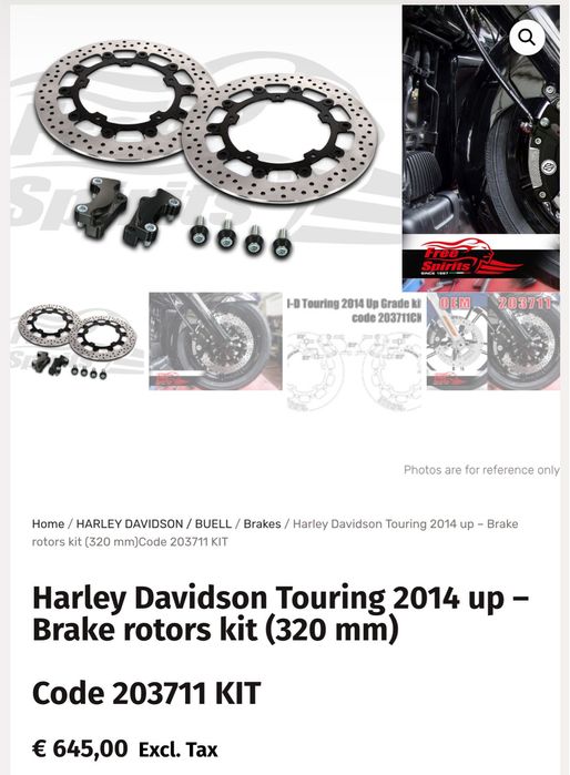 Оригинални предни спирачни дискове Sunstar за Harley Davidson