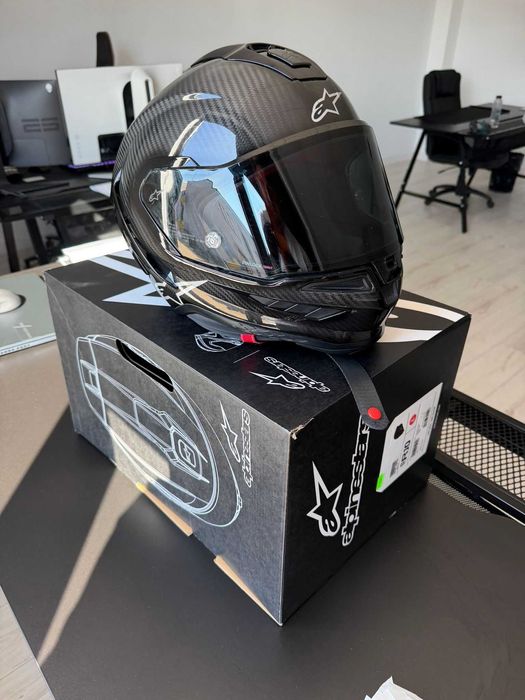 Casca Moto Alpinestars R10 Black Carbon