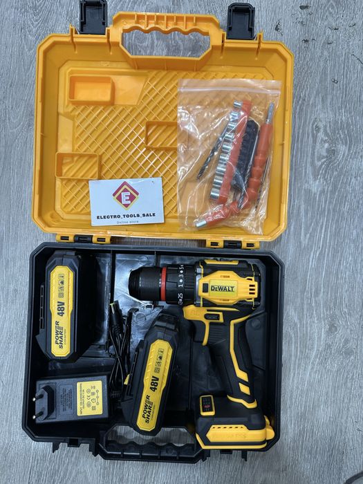 Бесщеточный Аккумуляторный дрель шуруповерт DeWALT 48 v. Shurupavyort