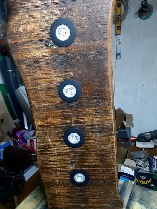 Lustra rustica stejar led