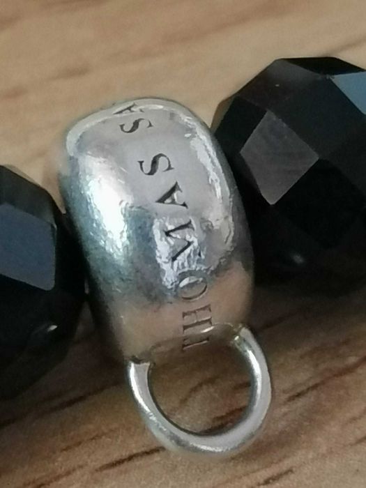 Thomas Sabo оригинална гривна сребро и обсидан