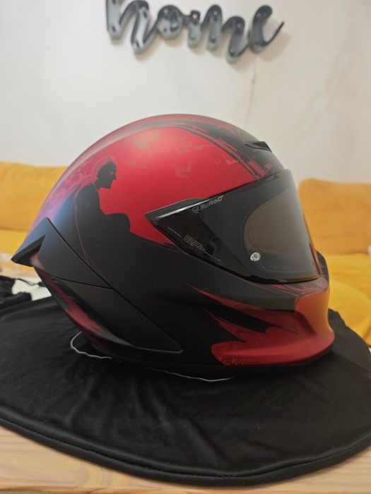 Cască moto Ruroc EOX Batman + vizieră fumurie +  clară, pinlock