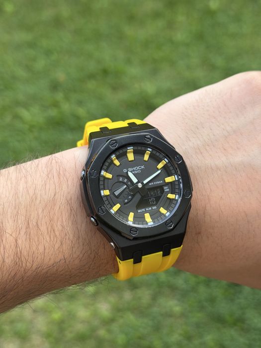 Casio G-Shock GA-2100 CasiOak Custom Black & Yellow