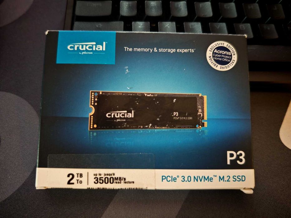 НОВ ! Памет SSD 2TB Crucial P3 , NVMe, M.2 (2280)
