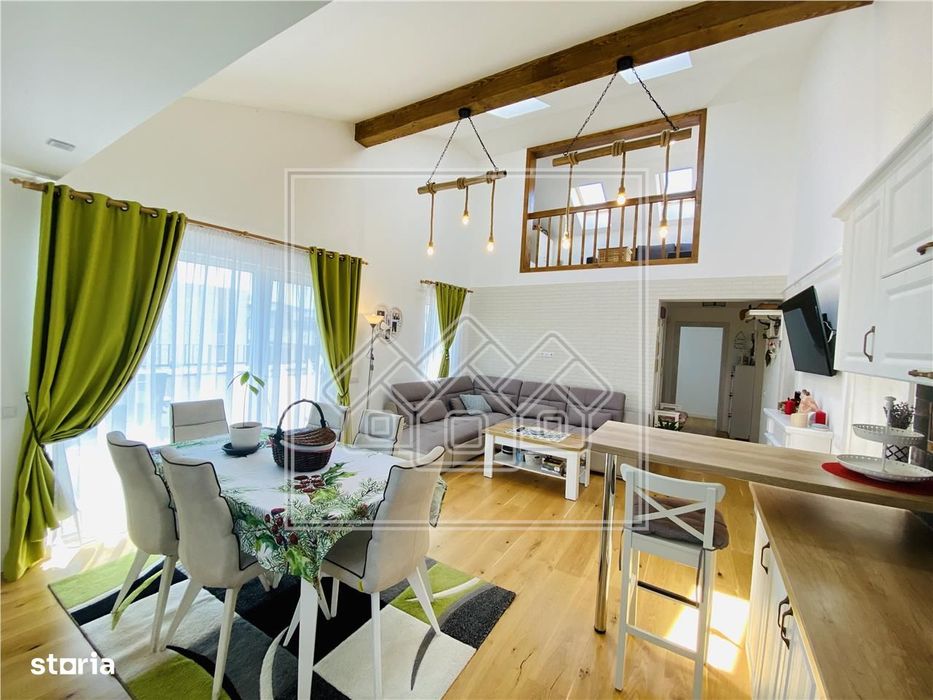 Penthouse mobilat si utilat modern cu terasa de 40 mp