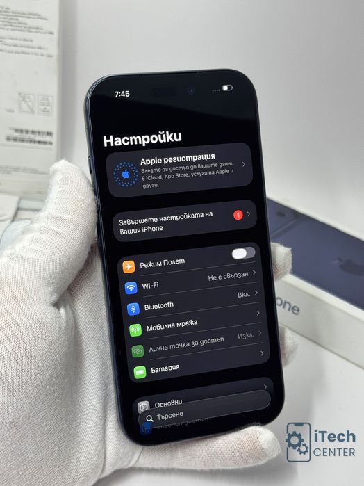 iPhone 17 Pro, 256GB, Blue, 100% батерия, ОТЛИЧЕН, 2г. ГАРАНЦИЯ!