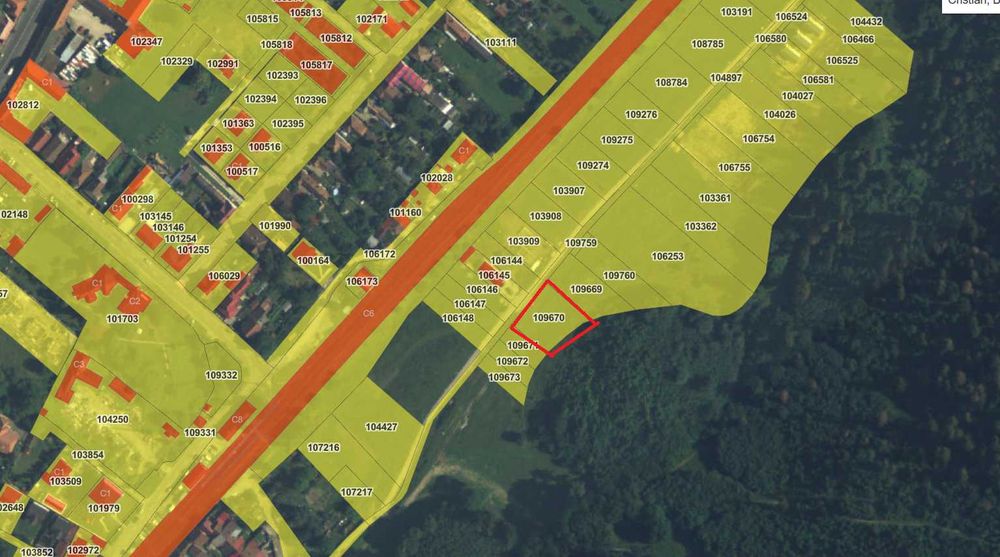 Teren intravilan Cristian – Brașov | Zonă liniștită, pădure