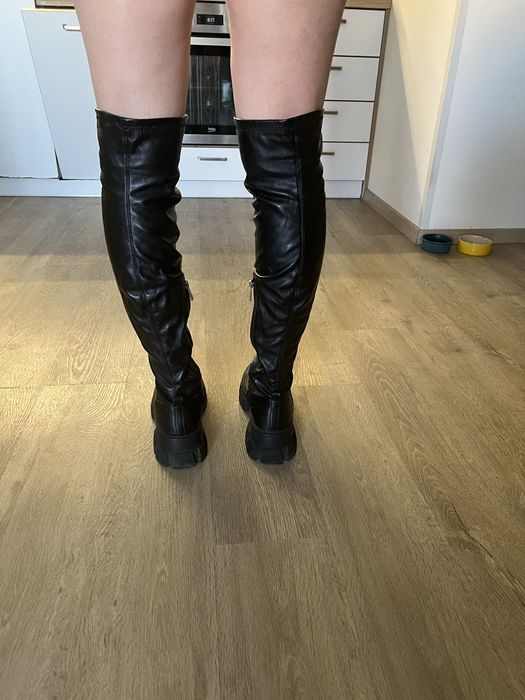 Черни Дамски Ботуши Steve Madden 40 Номер, Оригинални Обувки