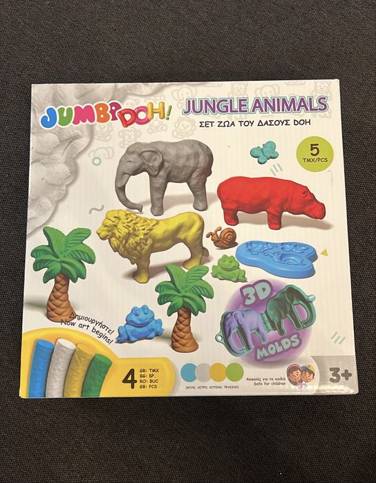 Set plastilină JumboDoh! Jungle Animals – Nou, sigilat pentru copii