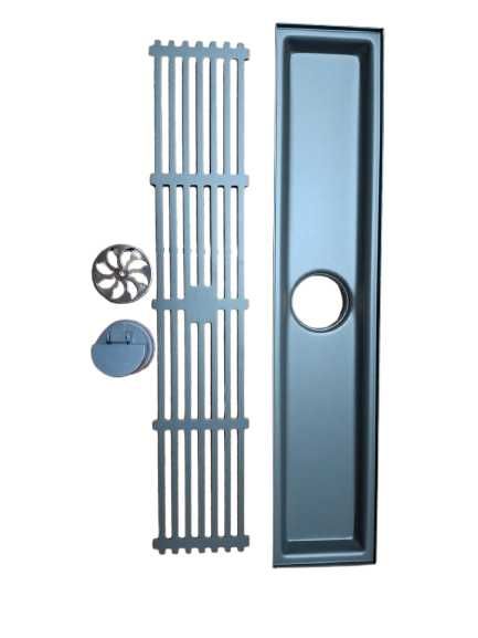 Rigola Dus Lineara inox/negru mat/gri - 40,50,60cm - NOI