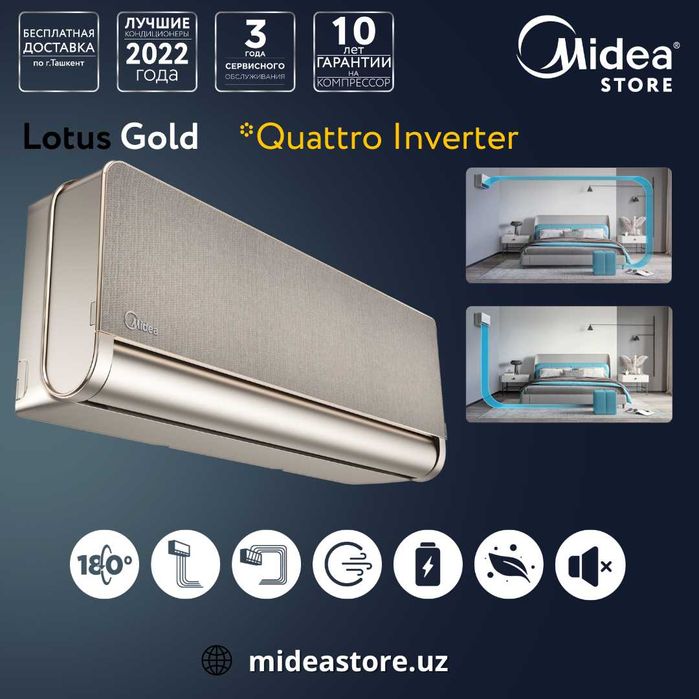Новинка компании Midea: Кондиционер Lotus 9 000 btu Inverter Quatro