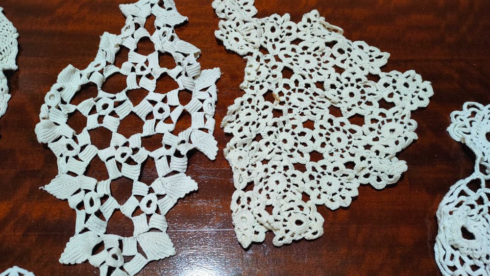 Mileu / Milieu - lucrat manual, din macrame, perioada comunista