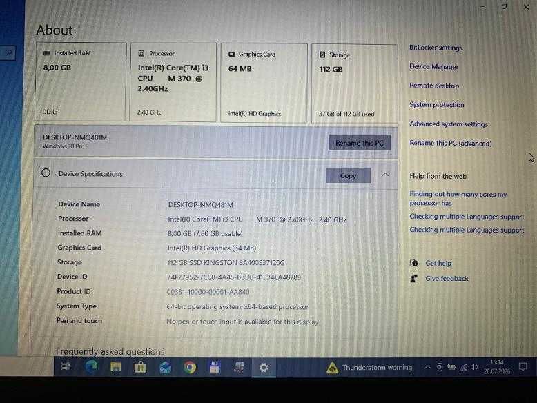 Vand laptop Lenovo ThinkPad One Edge.